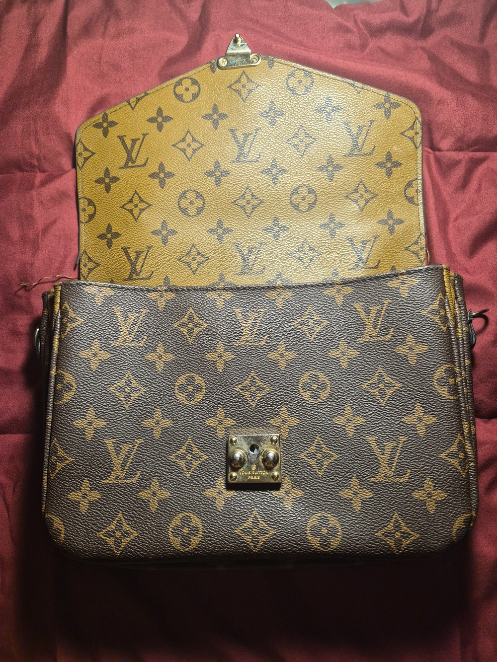 Louis Vuitton Classic Monogram Crossbody Bag in Brown